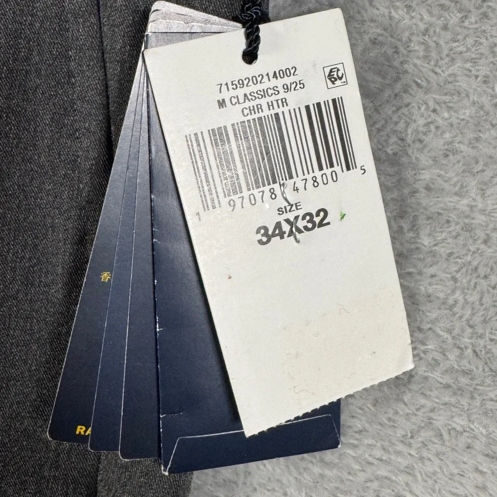 Polo Ralph Lauren Pants Mens 34x32 Gray Performance Stretch Twill Suit Trousers